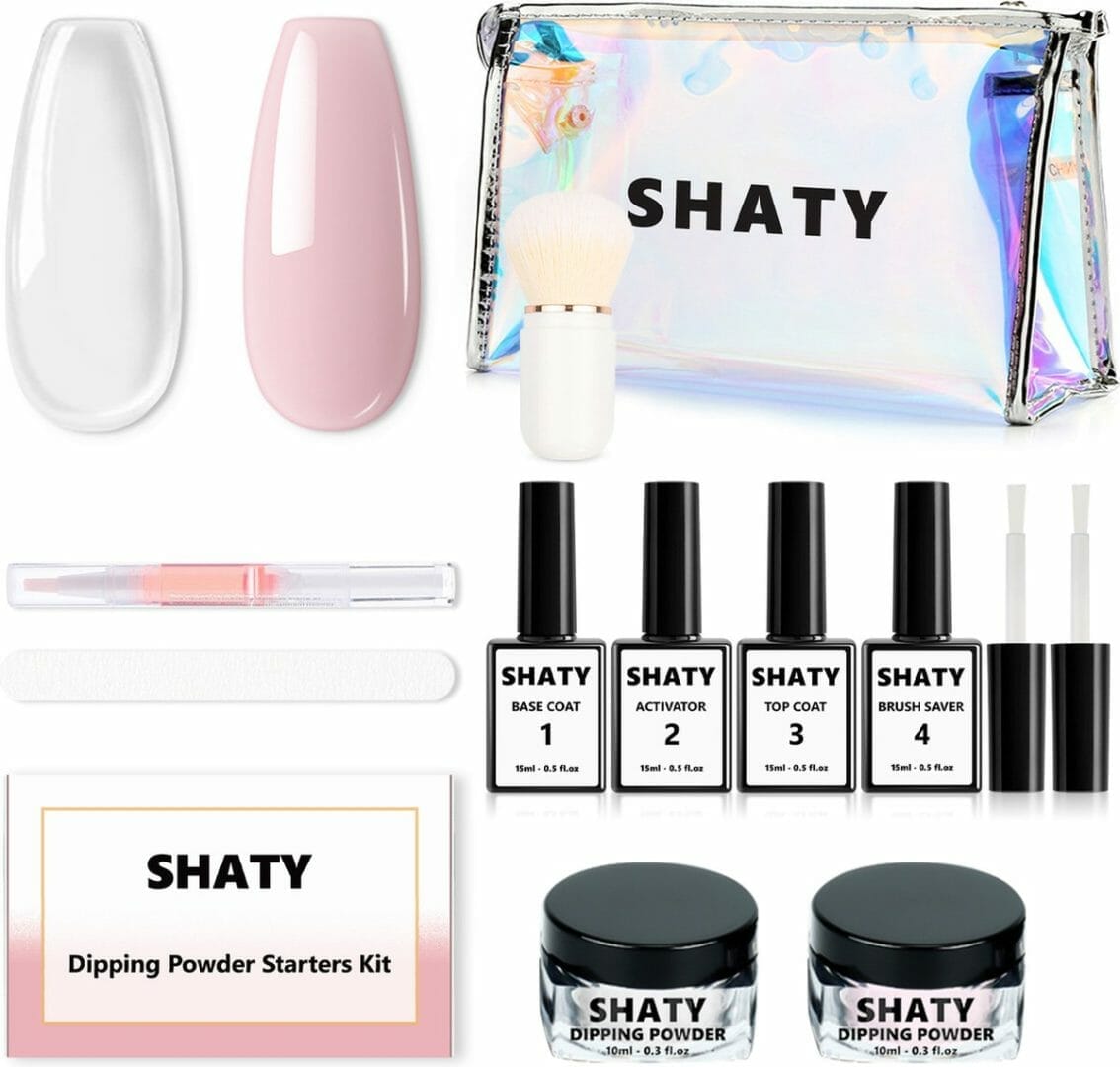 Shaty® dipping powder starters kit - complete set - clear & light pink - acryl nagels starterpakket - handleiding (nl) Shaty® dipping powder starters kit - complete set - clear & light pink - acryl nagels starterpakket