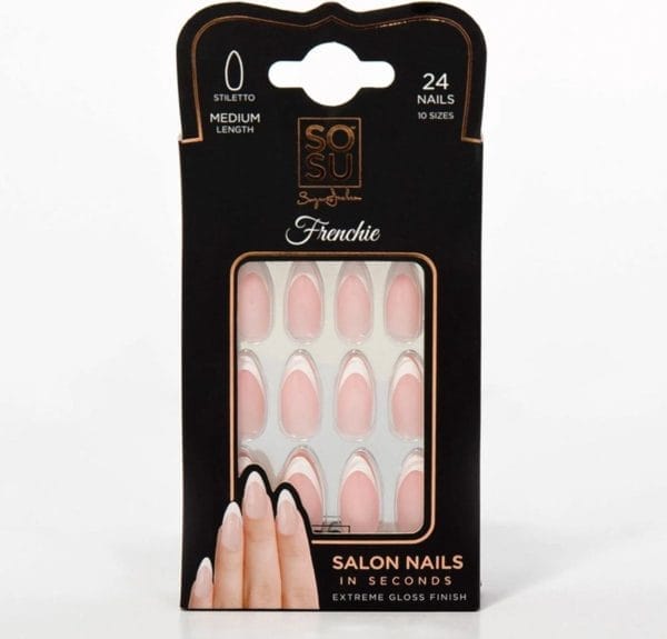 Sosu by sj false nails frenchie- kunstnagels - nagels - press on nails - plaknagels - nepnagels - 24 stuks - beste kwaliteit
