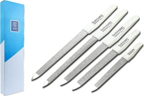 Saffier nagelvijl, 5 stuks, dubbelzijdige manicure, pedicure, natuurlijke nagels, hand en voet, nagelvijl, fijn/grof