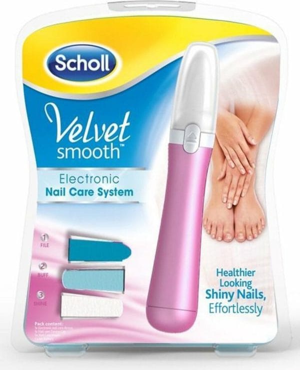 Scholl velvet smooth - elektrisch nagelvijl roze -1 stuk