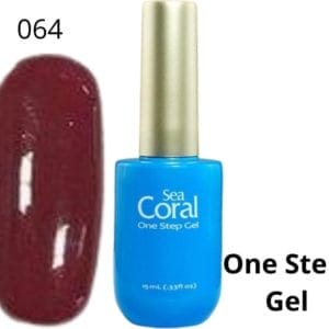 SeaCoral One Step No Wipe Gellak, Gel Nagellak, GelPolish, geen plaklaag, zónder kleeflaag, UV en LED, kleur 064