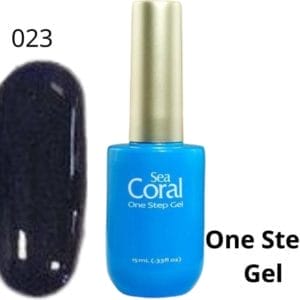 SeaCoral One Step No Wipe Gellak - Gel Nagellak - GelPolish - geen plaklaag - zónder kleeflaag, geschikt voor UV en LED - Donkerblauw 023