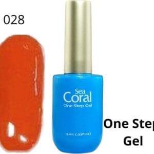 SeaCoral One Step No Wipe Gellak - Gel Nagellak - GelPolish - geen plaklaag - zónder kleeflaag, geschikt voor UV en LED - Oranje 028