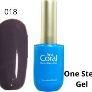 SeaCoral One Step No Wipe Gellak - Gel Nagellak - GelPolish - geen plaklaag - zónder kleeflaag, geschikt voor UV en LED - Paars 018