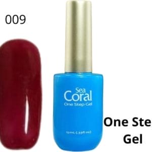 SeaCoral One Step No Wipe Gellak - Gel Nagellak - GelPolish - geen plaklaag - zónder kleeflaag, geschikt voor UV en LED - Rood 009