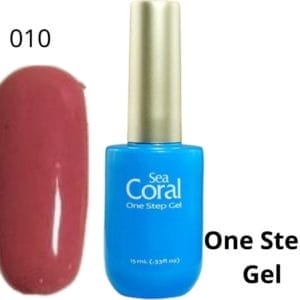 SeaCoral One Step No Wipe Gellak - Gel Nagellak - GelPolish - geen plaklaag - zónder kleeflaag, geschikt voor UV en LED - Roze 010