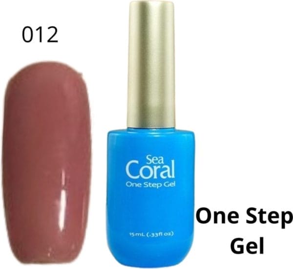 Seacoral one step no wipe gellak - gel nagellak - gelpolish - geen plaklaag - zónder kleeflaag, geschikt voor uv en led - roze 012