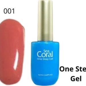 SeaCoral One Step No Wipe Gellak, Gel Nagellak, GelPolish, zónder kleeflaag, UV en LED, kleur 001