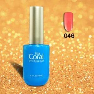 SeaCoral One Step No Wipe Gellak, Gel Nagellak, GelPolish, zonder kleeflaag, UV en LED, kleur 046