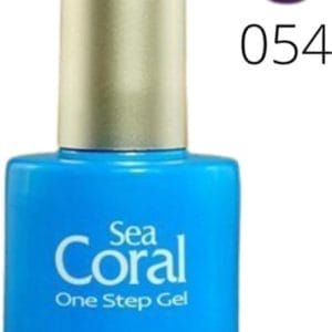 SeaCoral One Step No Wipe Gellak, Gel Nagellak, GelPolish, zónder kleeflaag, UV en LED, kleur 054