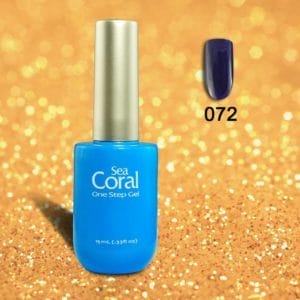 SeaCoral One Step No Wipe Gellak, Gel Nagellak, GelPolish, zonder kleeflaag, UV en LED, kleur 072