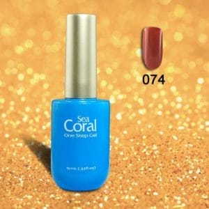 SeaCoral One Step No Wipe Gellak, Gel Nagellak, GelPolish, zonder kleeflaag, UV en LED, kleur 074