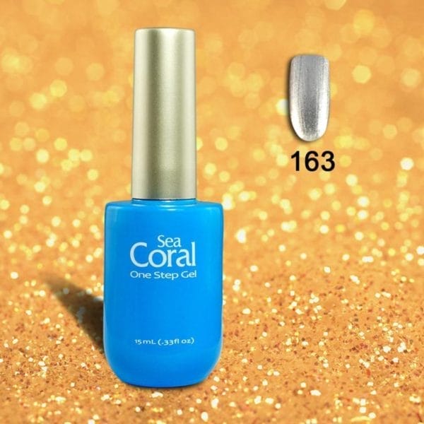 Seacoral one step no wipe gellak, gel nagellak, gelpolish, zónder kleeflaag, uv en led, kleur 163