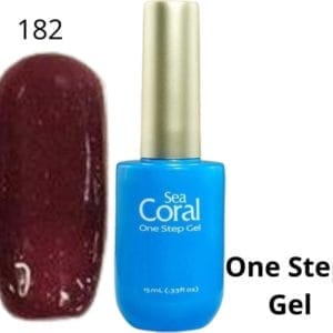 SeaCoral One Step No Wipe Gellak, Gel Nagellak, GelPolish, zónder kleeflaag, UV en LED, kleur 182