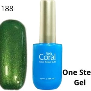 SeaCoral One Step No Wipe Gellak, Gel Nagellak, GelPolish, zónder kleeflaag, UV en LED, kleur 188