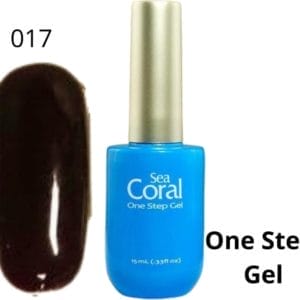 SeaCoral One Step No Wipe Gellak, Gel Nagellak, GelPolish, zónder kleeflaag,UV en LED, kleur 017