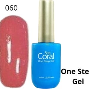 SeaCoral One Step No Wipe Gellak, Gel Nagellak, GelPolish, zónder kleeflaag,UV en LED, kleur 060