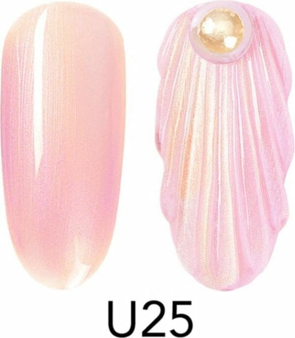 Seashell gellak u25 - nailart - mermaid gellak - nagelverzorging - nagelstyliste - nagel accessoires - nails - nailart - gelnagels