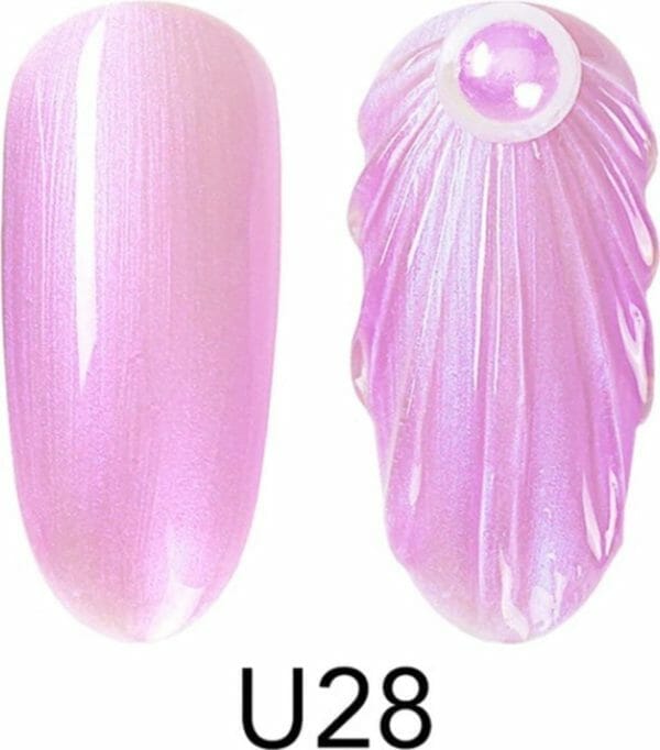 Seashell gellak u28 - nailart - mermaid gellak - nagelverzorging - nagelstyliste - nagel accessoires - nails - nailart - gelnagels