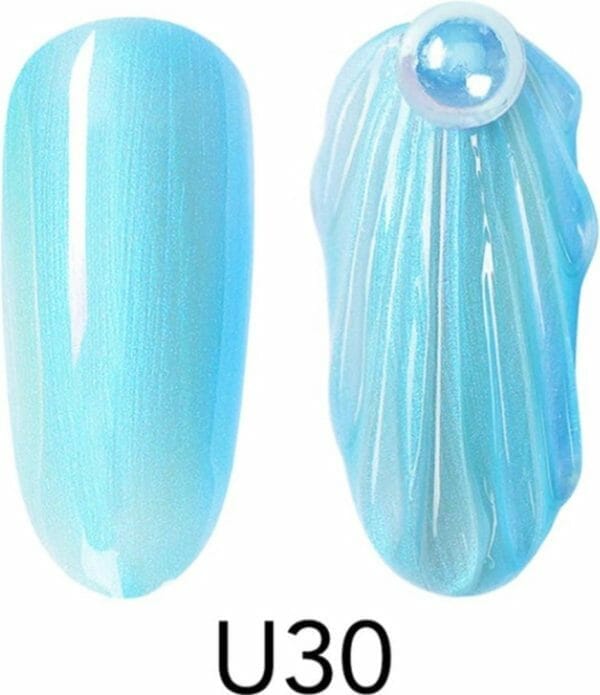 Seashell gellak u30 - nailart - mermaid gellak - nagelverzorging - nagelstyliste - nagel accessoires - nails - nailart - gelnagels