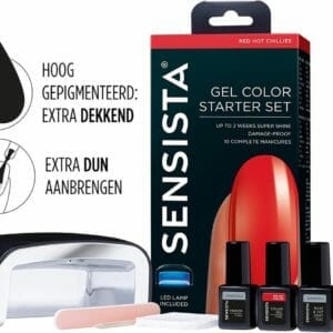 Sensista Gel Nagellak Starter Set Red Hot Chillies Gel Polish - Gellak - Rood