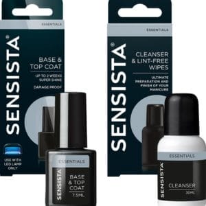 Sensista Happy preppy set - Gellak - Cleanser&wipes en Base&top coat - Voordeelset