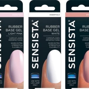 Sensista Rubber Base Gel Voordeelset 3x 7,5ml - Gellak - Roze - Wit - Nude
