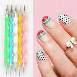 Set van 5 Druppelpennen - Sparkolia - dotting tools voor nail art - gellak of nagellak