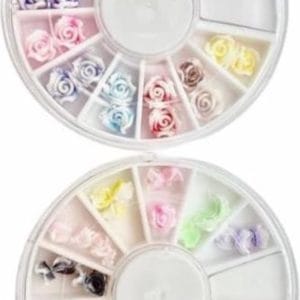 Silicone Bloemen/3D Nail Art/NagelDecoratie/ Set 2 x Carrousel