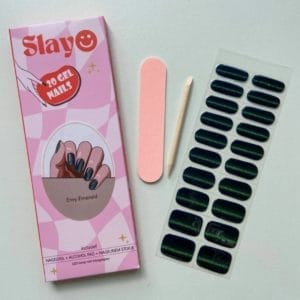 Slayo - Gel Nail Wraps -- Envy Emerald -- Gel Nagel Wraps - DIY - Nail Stickers - Nail Art - LED/UV lamp nodig - Cat Eye nagels