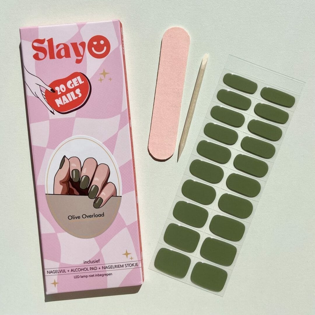 Slayo© - gellak stickers - olive overload - nagelstickers - gel nail wraps - nail art - led/uv lamp nodig Slayo - gel nail wraps -- olive overload -- gel nagel wraps - diy - nail stickers - nail art - led/uv lamp nodig