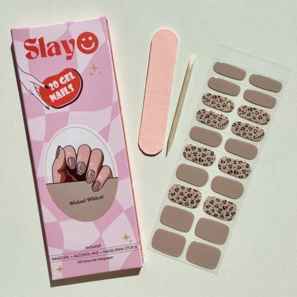 Slayo - gel nail wraps -- wicked wildcat -- gel nagel wraps - diy - nail stickers - nail art - led/uv lamp nodig
