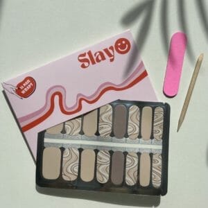 Slayo - Nail Wraps -- Mocha Madness -- Nagel Wraps - Nail Stickers - DIY - Nail Art - Nagelstickers - GEEN lamp nodig