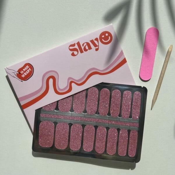 Slayo - nail wraps -- pinkalicious pop -- nagel wraps - nail stickers - diy - nail art - nagelstickers - geen lamp nodig