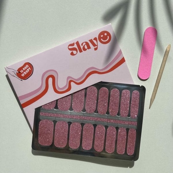 Slayo - nail wraps -- pinkalicious pop -- nagel wraps - nail stickers - diy - nail art - nagelstickers - geen lamp nodig