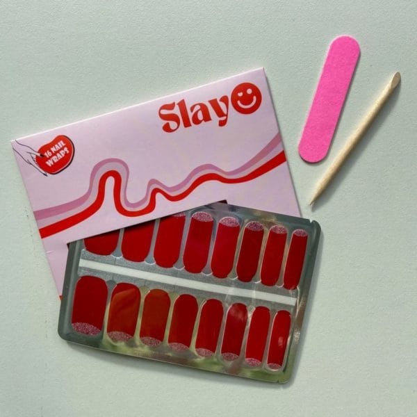 Slayo - nail wraps -- rosy rouge -- nagel wraps - nail stickers - diy - nail art - nagelstickers - geen lamp nodig