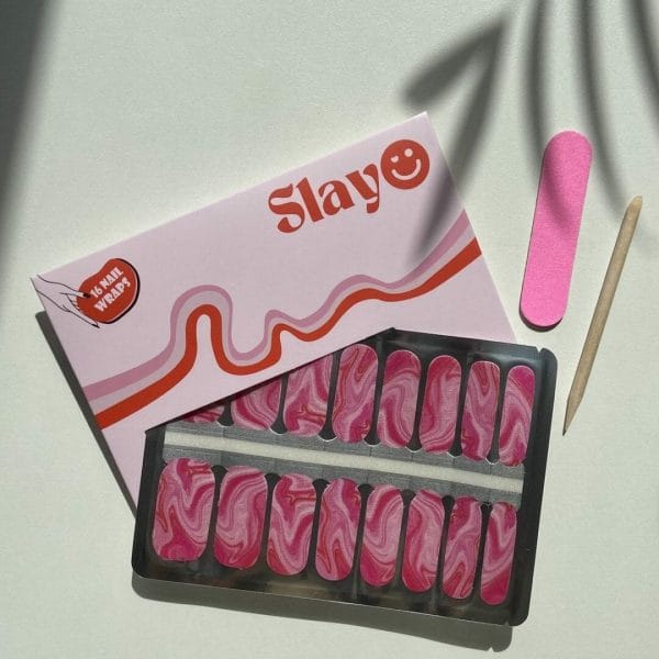 Slayo - nail wraps -- sorbet swirl -- nagel wraps - nail stickers - diy - nail art - nagelstickers - geen lamp nodig
