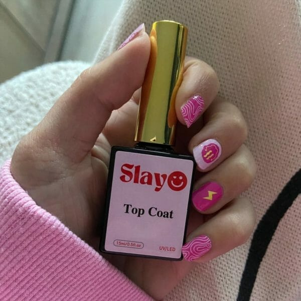 Slayo - top coat gel shine - gel nail wraps top coat - glanzend - led/uv lamp nodig