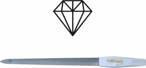 Solingen Professioneel Diamant Nagelvijl Curved 20CM (vijl voor nagels mannen en vrouwen) - Manicure & Pedicure