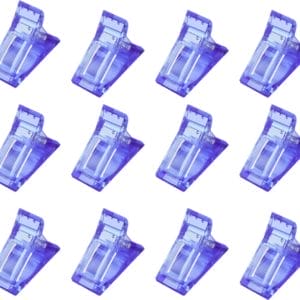 Somstyle 12x Luxe Polygel Klem - Nagelklem - Nagellak Remover Clips - Nail Art Tool - Transparant - Blauw