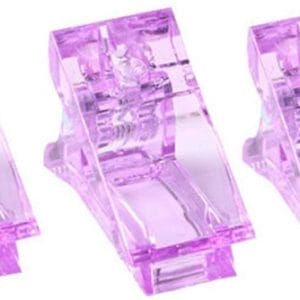 Somstyle 5x Luxe Polygel Klem - Nagelklem - Nagellak Remover Clips - Nail Art Tool - Transparant - Lila