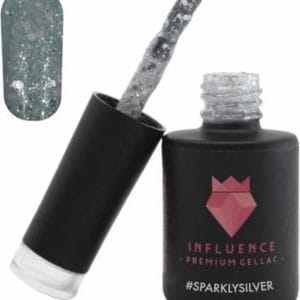 #Sparklysilver - Influence Gellac - UV/LED Gellak - Gel nagellak - Gel lak - Nailart - Zilver - Glitter - 10 ml