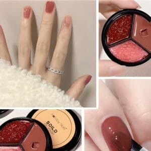 Stevige gellak / Polish Solid / Makkelijk aan te brengen / Blijft lang zitten / UV-kleur / Uitstekende kwaliteit / Kit met 3 kleunagelborren + Nagelborstel