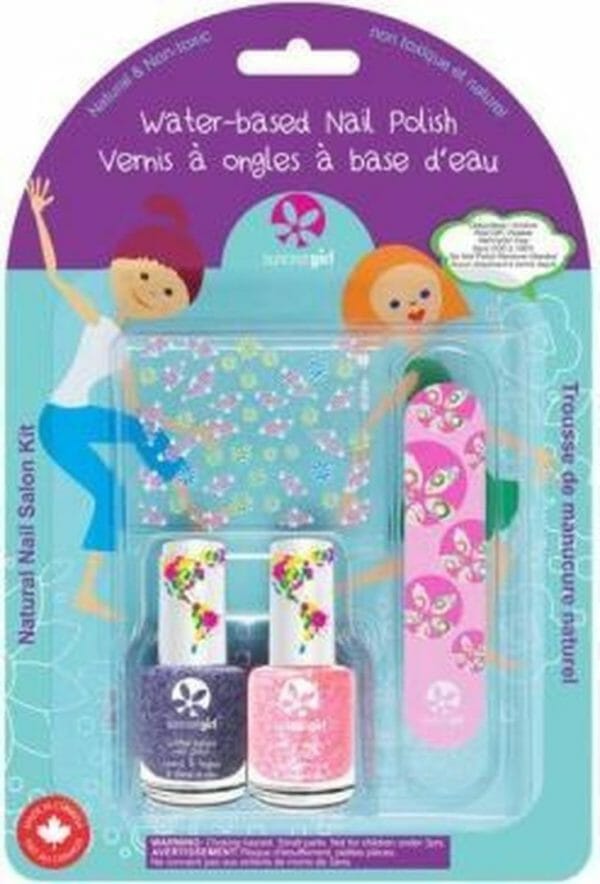 Suncoat girl - manicure set for kids - forever sparkle - veilig - waterbasis - proefdiervrij - vijl - stickertjes