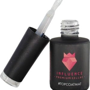 #TOPCOATMAT - Influence Gellac - No Wipe - UV/LED Gellak - Gel nagellak - Gel lak - Transparant / Mat - 10 ml
