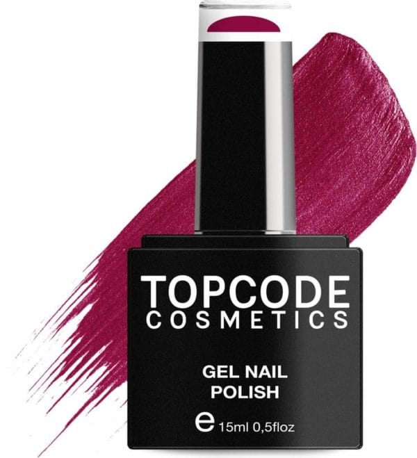 Topcode cosmetics gellak - bright maroon - #mcre31 - 15 ml - gel nagellak