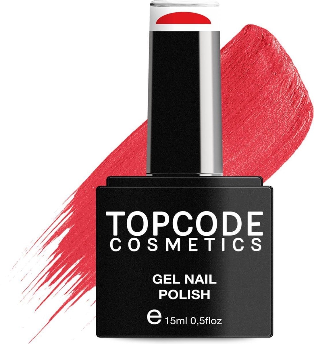 Rode gellak van topcode cosmetics - red salsa - mcsu89 - 15 ml - gel nagellak nagellak rood gellak rood gellac Topcode cosmetics gellak - red salsa - #mcsu89 - 15 ml - gel nagellak