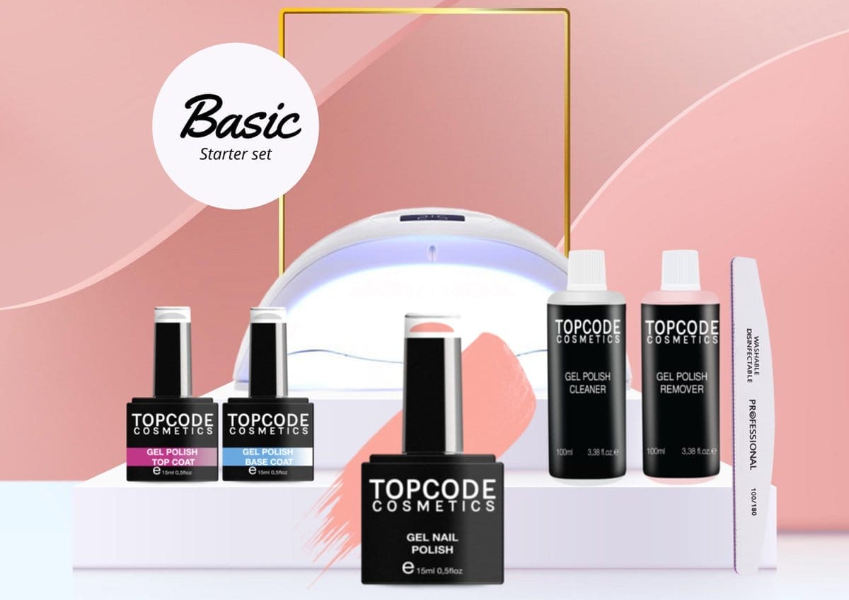 Topcode cosmetics gellak starterspakket - basic starter set - gellak mcbs02 - incl. 1 roze kleur Topcode cosmetics gellak starterspakket - basic starter set - gellak mcbs02 - incl. 1 roze kleur