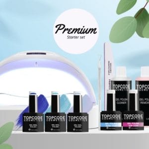 TOPCODE Cosmetics gellak starterspakket met lamp - Premium Starter Set - Gellak MCPS03 - incl. 3 blauwe kleuren