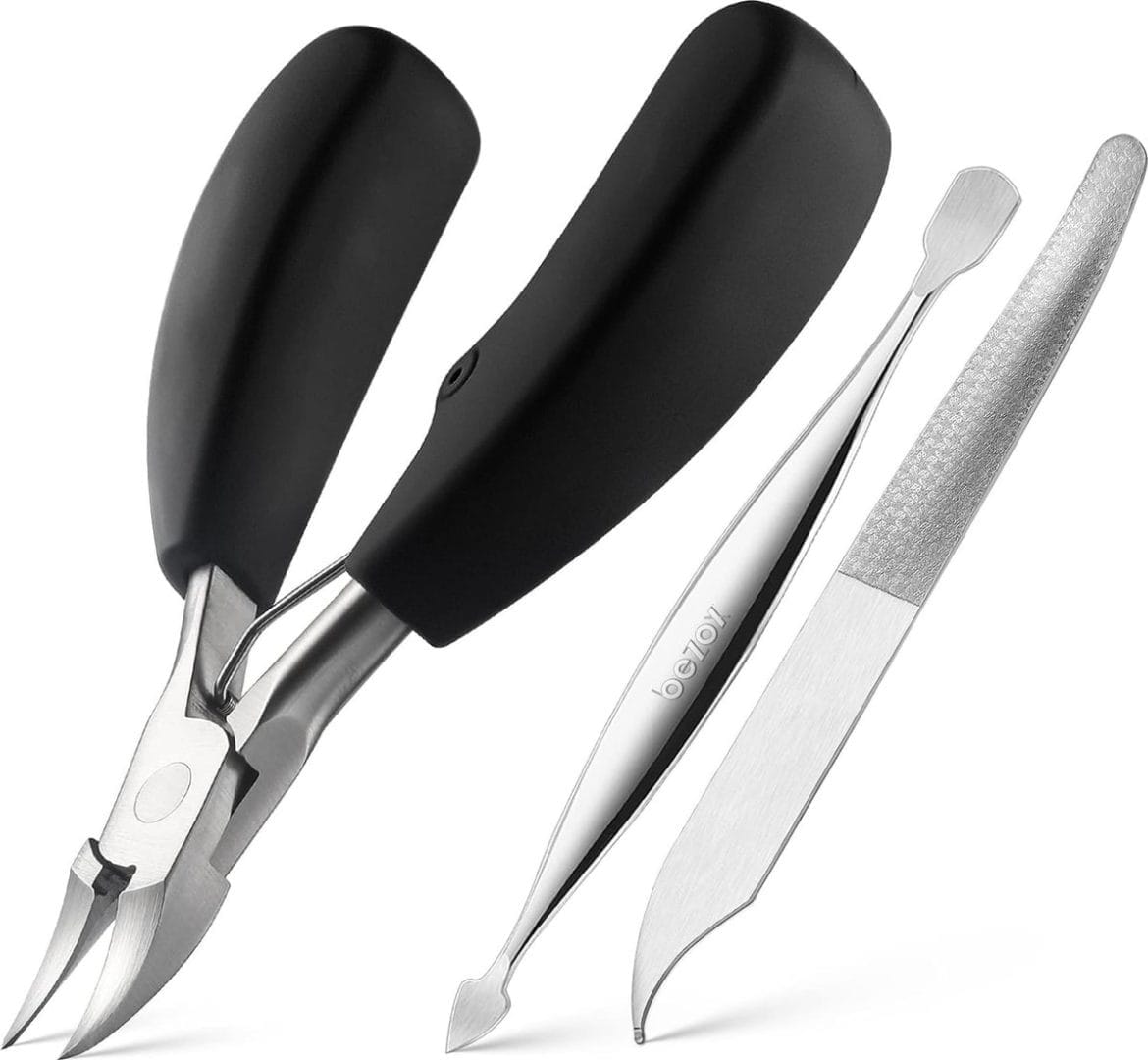 Teennageltangenset, roestvrijstalen nageltangenset voor dikke en diep ingegroeide teennagels, pedicure- en manicuregereedschap met dubbelzijdige nagelvijl, nagelriemschuiver - cadeauset Teennageltangenset, roestvrijstalen nageltangenset voor dikke en diep ingegroeide teennagels, pedicure- en manicuregereedschap met dubbelzijdige nagelvijl, nagelriemschuiver - cadeauset